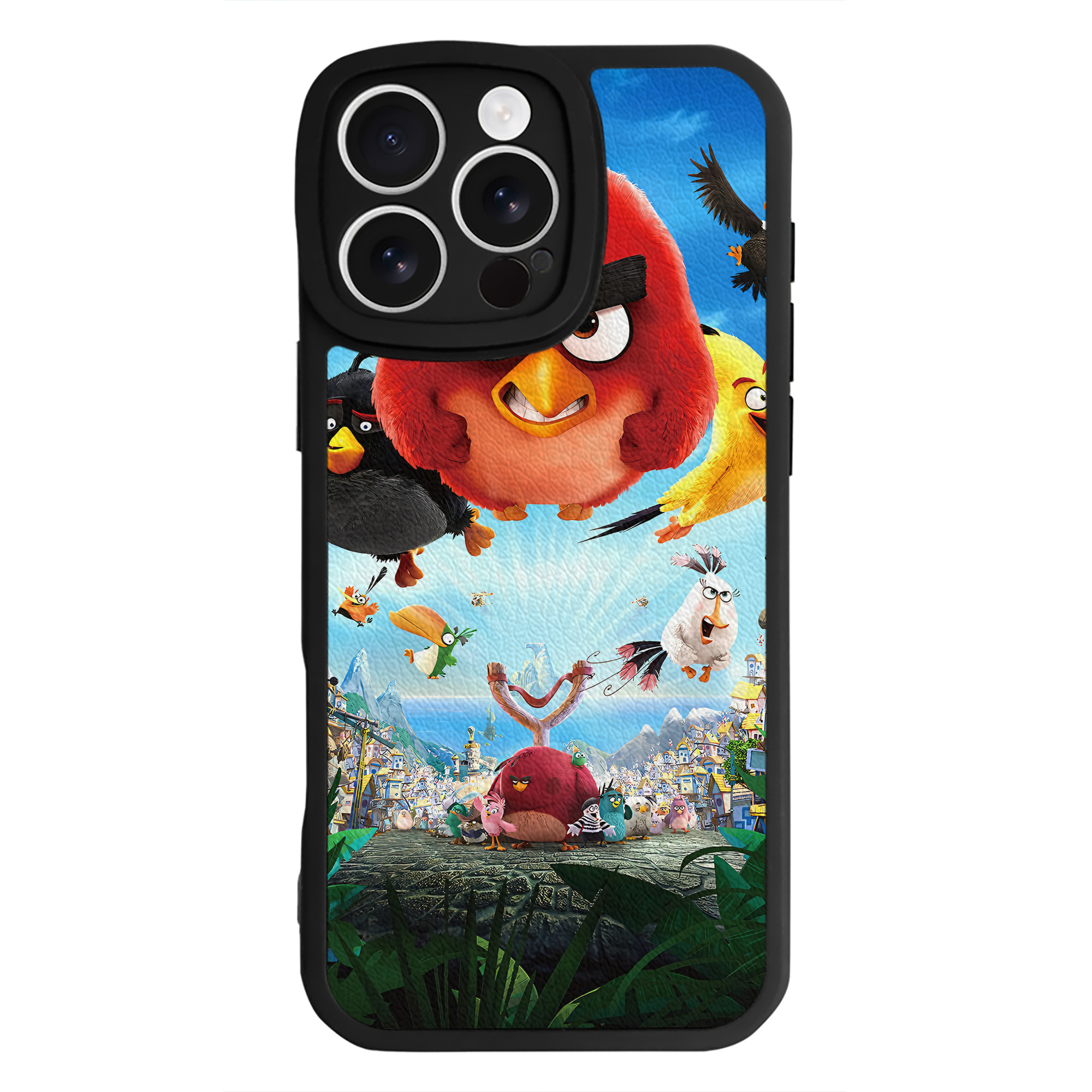 （画像用） Angry Birds アングリーバード 【iPhone 16シリーズ対応】シリコンスマホケース（レザー調） 材質：シリコン